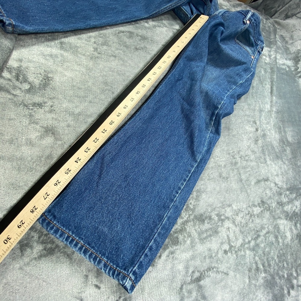 Levis 505 Regular Fit Straight Leg Jeans Mens 38x28 Blue Stretch Denim Fade EUC‎ - Picture 8 of 11
